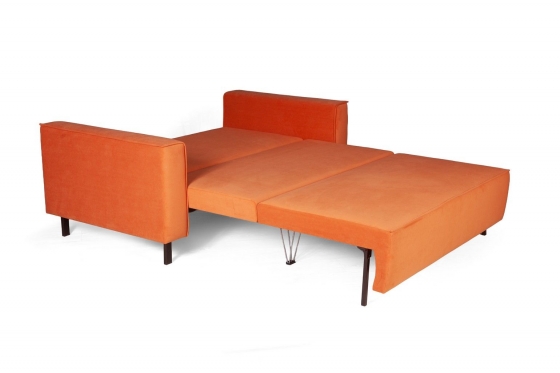 Клаб диван-кровать прямой, велюр Frost fox 7