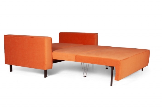 Клаб диван-кровать прямой, велюр Frost fox 9