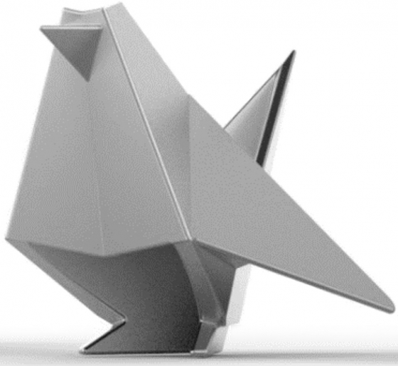 Держатель для колец origami птица хром 1