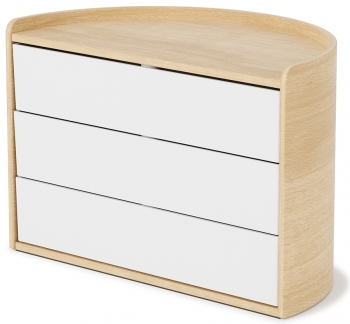 Шкатулка для украшений Moona 25X15X18 CM белая-дерево