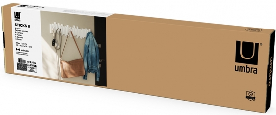 Вешалка настенная Sticks 64X3X18 CM 10