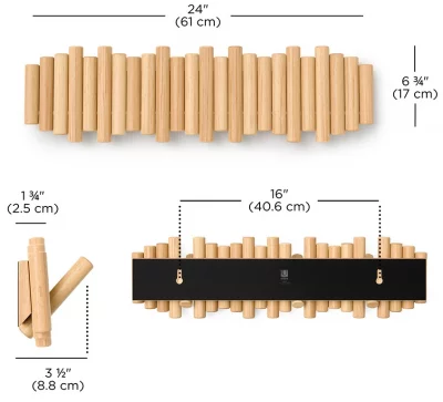 Вешалка настенная Picket 61X3X17 CMM 12