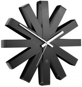 Часы настенные Ribbon Ø31 CM чёрныe