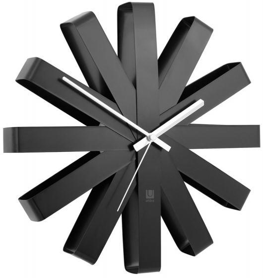 Часы настенные Ribbon Ø31 CM чёрныe 1