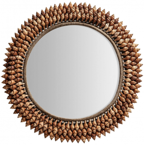 Зеркало в раме из ракушек Caracolas Ø104 CM