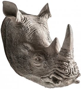 Маскарон Rinoceronte 36X62X57 CM