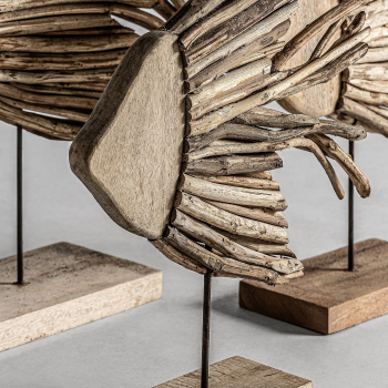 Набор из трёх декоративных элементов Fish 57X17X53 / 50X13X51 / 46X11X44 CM