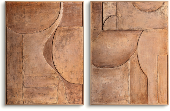 Диптих фактурных картин Yeray 90X120 / 90X120 CM