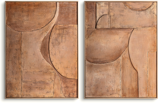 Диптих фактурных картин Yeray 90X120 / 90X120 CM 1