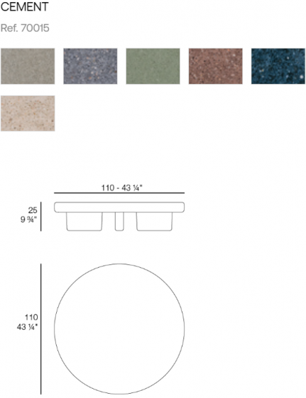 Столик Milos 110X110X25 CM 4