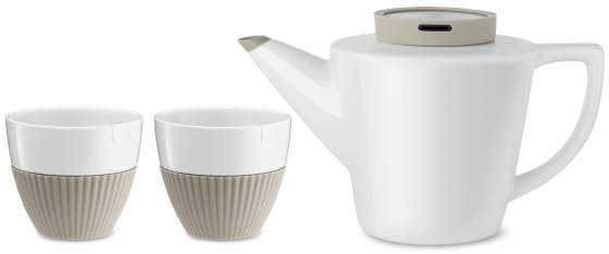 Фарфоровый заварочный чайник с чашками Infusion 1