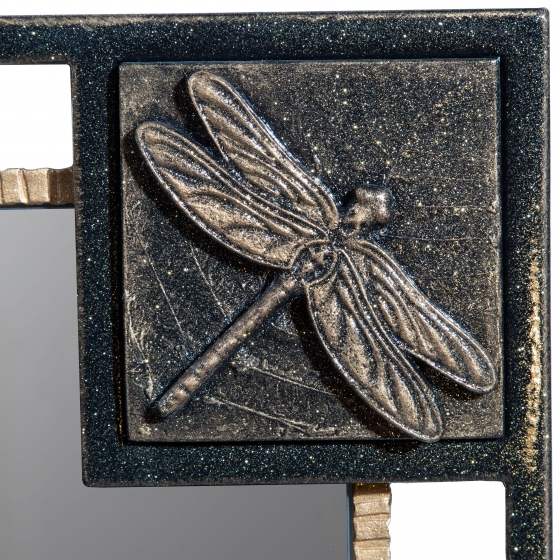 Зеркало в стальной раме Dragonfly Gold 72X72 CM 3
