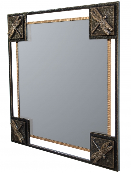 Зеркало в стальной раме Dragonfly Gold 72X72 CM 2