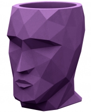 Кашпо в форме головы Adan 30X41X42 CM фиолетовое