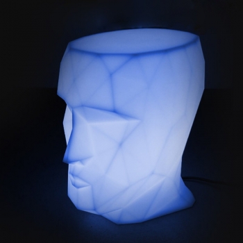 Табурет в форме головы Adan stool c LED подсветкой 30X41X42 CM