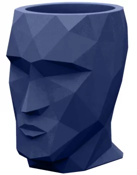 Кашпо в форме головы Adan Nano 13X17X18 CM синее