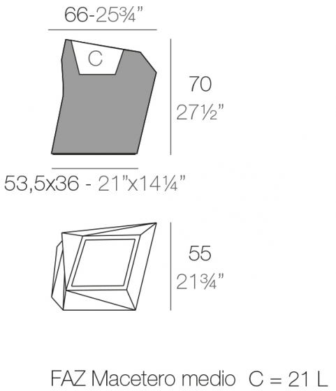 Кашпо Faz 66X55X70 CM 4