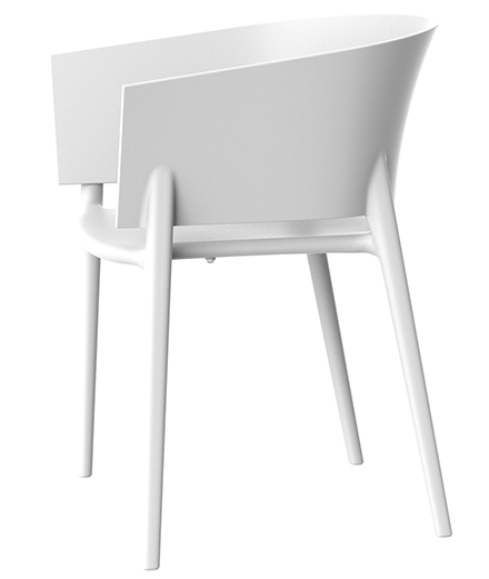 Дизайнерский стул Africa 58X53X75 CM белого цвета 1