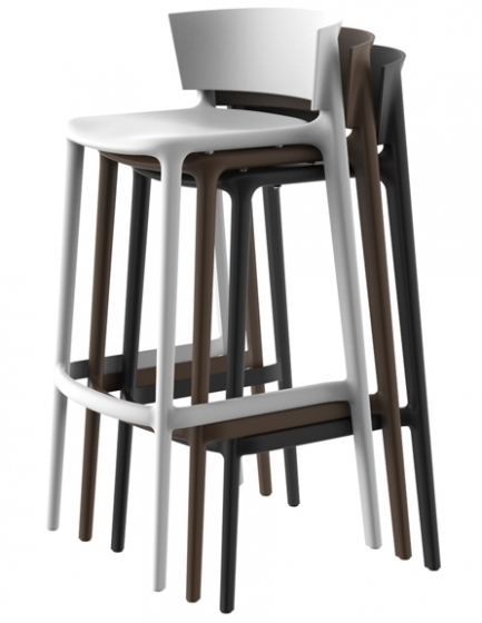 Барный стул Africa 48X47X95 CM белого цвета 3