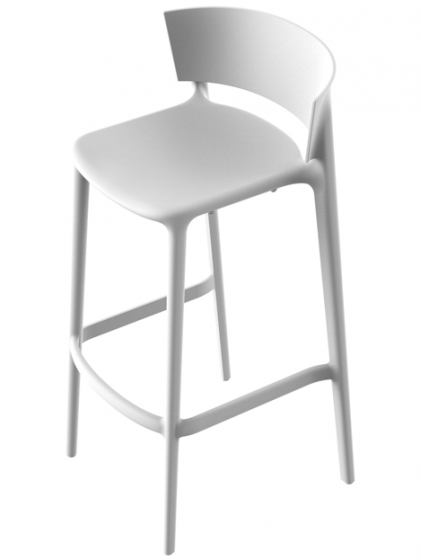 Барный стул Africa 48X47X95 CM белого цвета 2