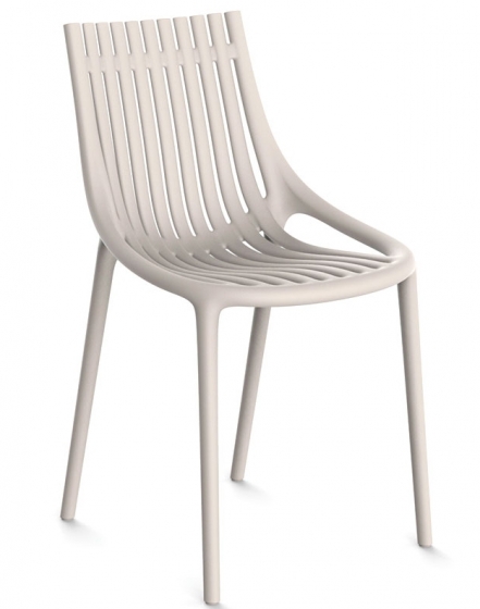 Пластиковый стул Ibiza 46X51X81 CM серо бежевого цвета 1