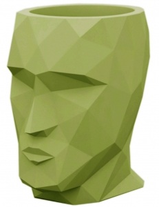 Кашпо в форме головы Adan Nano 13X17X18 CM зелёное
