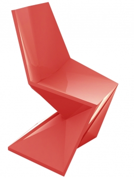 Стул Vertex 53X53X86 CM глянцевого красного цвета