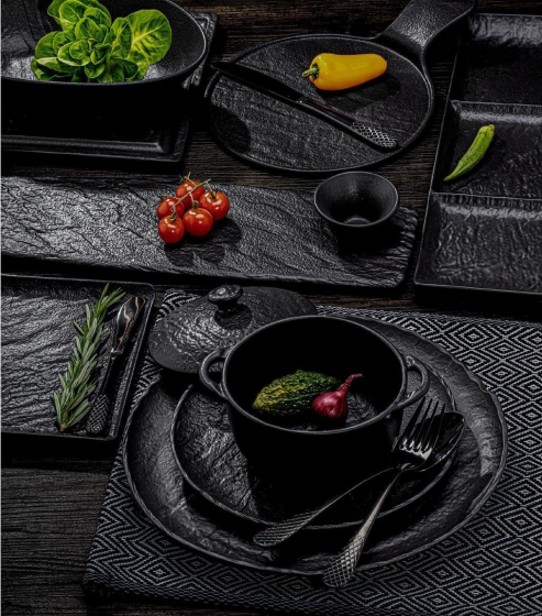 Блюдо для подачи Slatestone Black 33X10 CM 2
