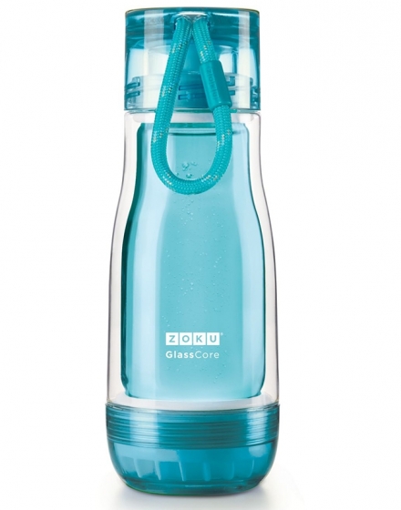 Бутылка стеклянная Zoku 325 ml голубая 1