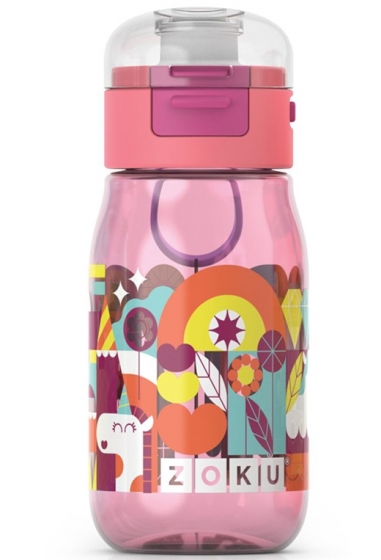 Бутылочка детская с крышкой 475 ml розовая 1