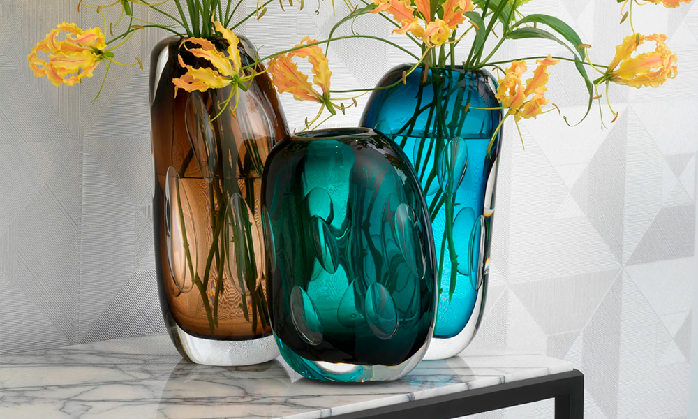 Дизайнерские стеклянные вазы